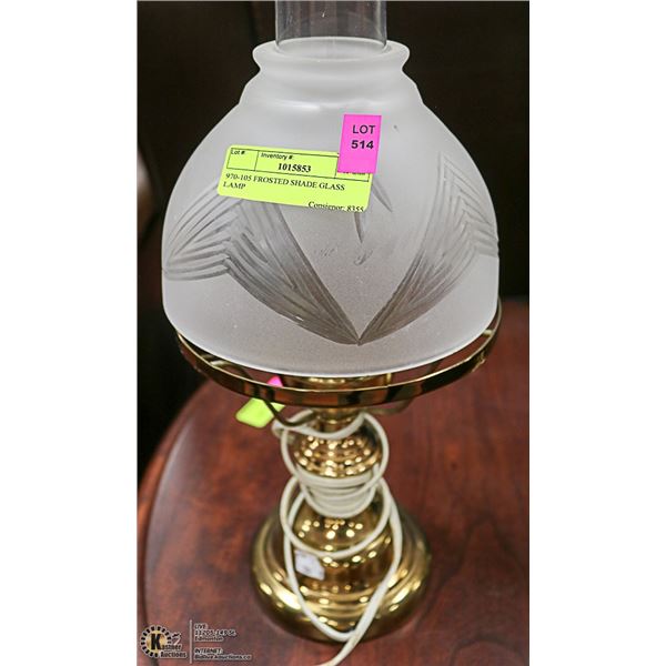 FROSTED SHADE GLASS LAMP