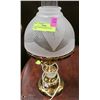 Image 1 : FROSTED SHADE GLASS LAMP