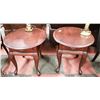 Image 1 : LOT OF 2 SOLID WOOD END TABLES 21" X 25" X 21"
