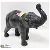 Image 1 : HANDCRAFTED LEATHER ELEPHANT FIGURE 12" TALL