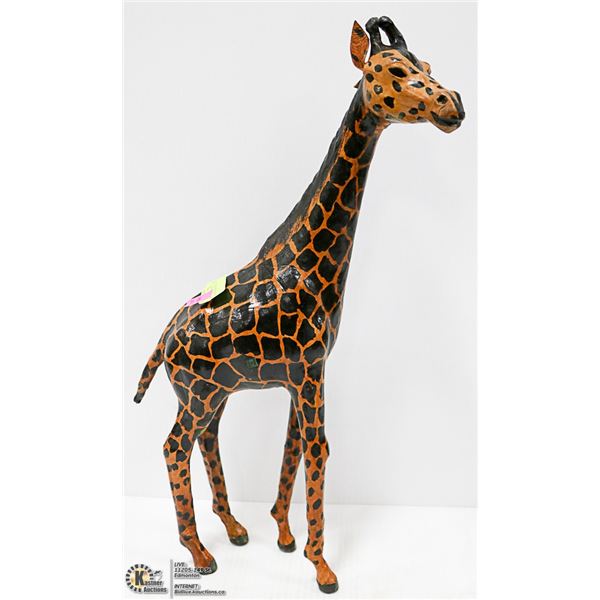 HAND CRAFTED GIRAFFE FIGURE 19" TALL