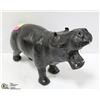 Image 1 : HANDCRAFTED LEATHER HIPPO FIGURE 8" TALL