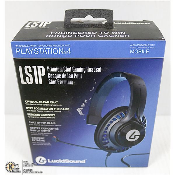 LUCID SOUND LS1P CHAT GAMING HEADSET PS4