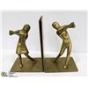 Image 1 : VINTAGE GOLF THEMED BRASS BOOK ENDS