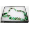 Image 1 : VARIOUS GREEN & GREY BEADED NECKLACE