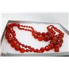 Image 1 : RED BEADED NECKLACE