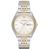 Image 1 : NEW ARMANI TWO-TONE DAY/DATE DRESS WATCH MSRP $375