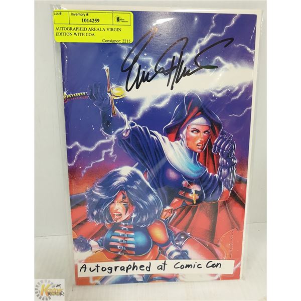 AUTOGRAPHED AREALA VIRGIN EDITION WITH COA
