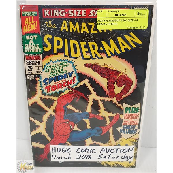 AMS SPIDERMAN KING SIZE # 4 HUMAN TORCH