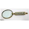 Image 1 : GOLD MAGNIFYING GLASS PEARL STRIPED HANDLE