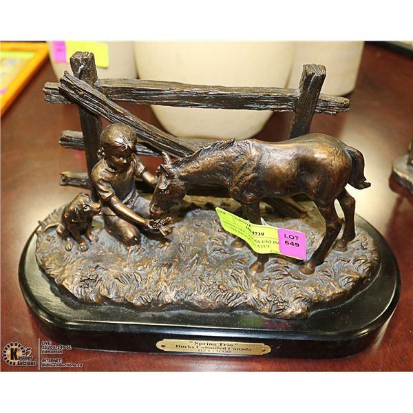 SPRING TRIO DUCKS UNLIMITED 71/1000 BRONZE STATUE