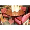 Image 1 : LUNCHROOM TABLE WITH 3 ARMCHAIRS 45" X 30"