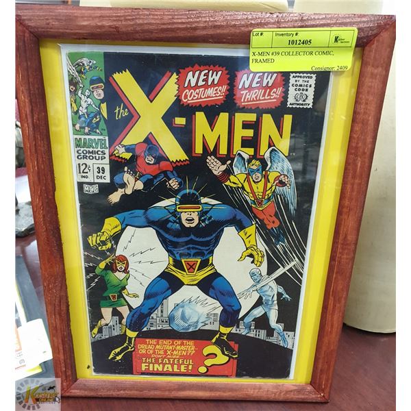 X-MEN #39 COLLECTOR COMIC, FRAMED