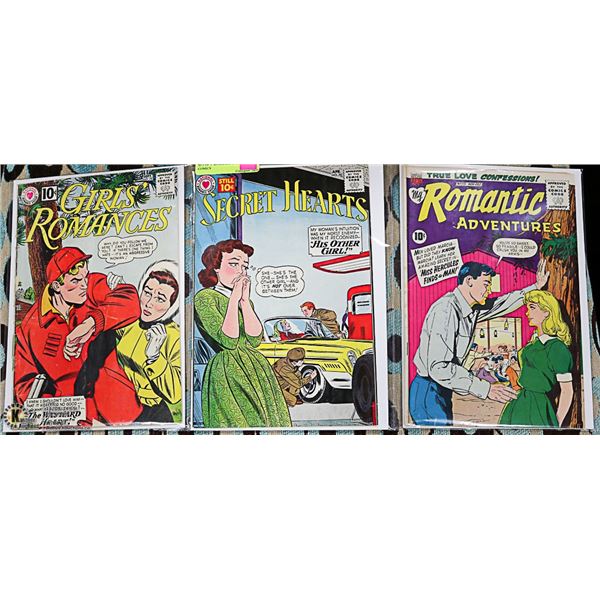 SET OF 3  ROMANCE 10 CENT COMICS