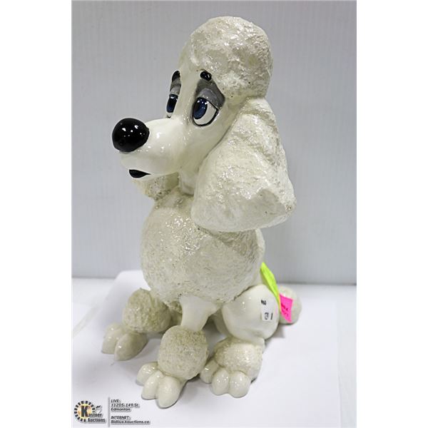 PETS W/ PERSONALITY MARBLE POODLE FIGURINE