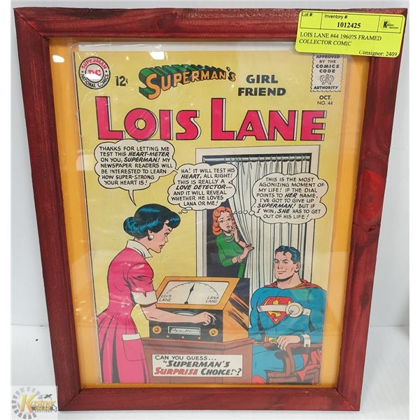 LOIS LANE #44 1960'S FRAMED COLLECTOR COMIC
