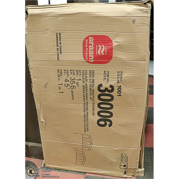 NEW OLD STOCK METAL QUEEN SIZE HEAD & FOOT BOARD