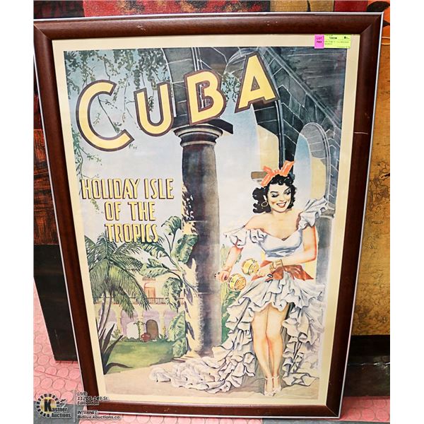 FRAMED PICTURE "CUBA: HOLIDAY OF THE TROPICS"