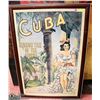 Image 1 : FRAMED PICTURE "CUBA: HOLIDAY OF THE TROPICS"