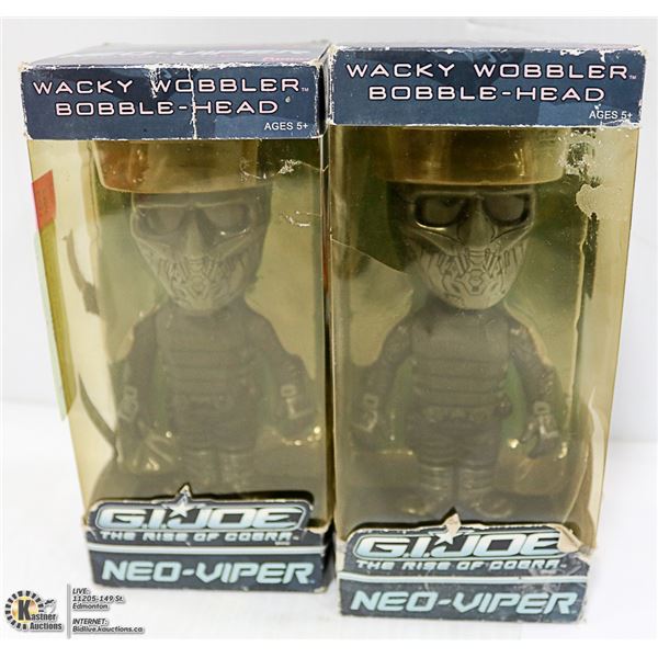 2 G.I.JOE NEO-VIPER BOBBLE-HEADS