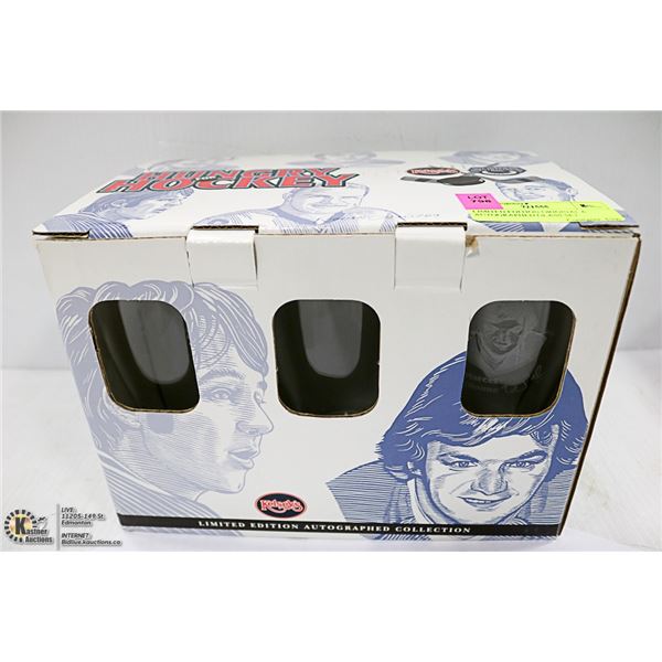 LIMITED EDITION ORIGINAL 6  AUTOGRAPHED GLASS SET