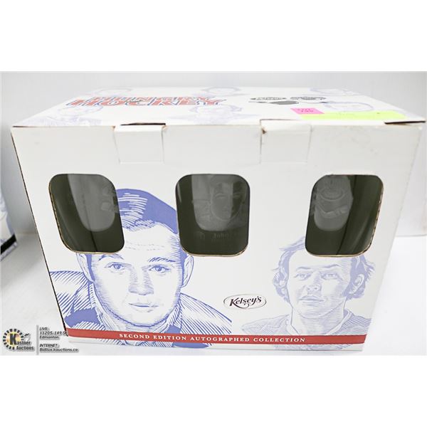 LIMITED EDITION ORIGINAL 6  AUTOGRAPHED GLASS SET