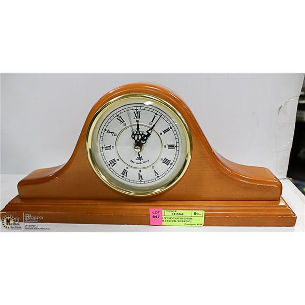 CIRCA WESTMINSTER CHIME MANTLE CLOCK (WORKING)