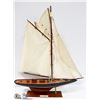 Image 1 : ALL WOOD "COLUMBIA" SHIP WITH STAND 2 FT TALL