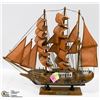 Image 1 : ALL WOOD "CONFECTION" SHIP ON STAND 12" TALL