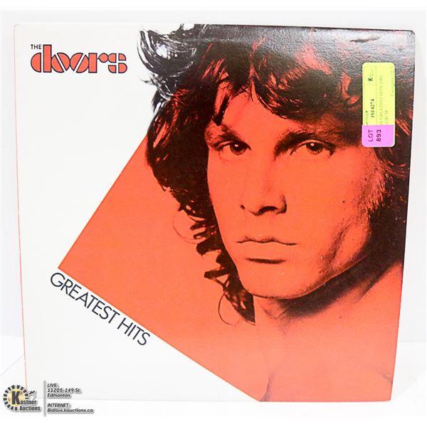 THE DOORS GREATEST HITS 1980 RECORD ALBUM
