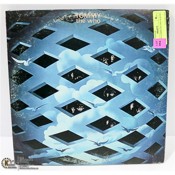 THE WHO TOMMY RECORD ALBUM 2 LP'S