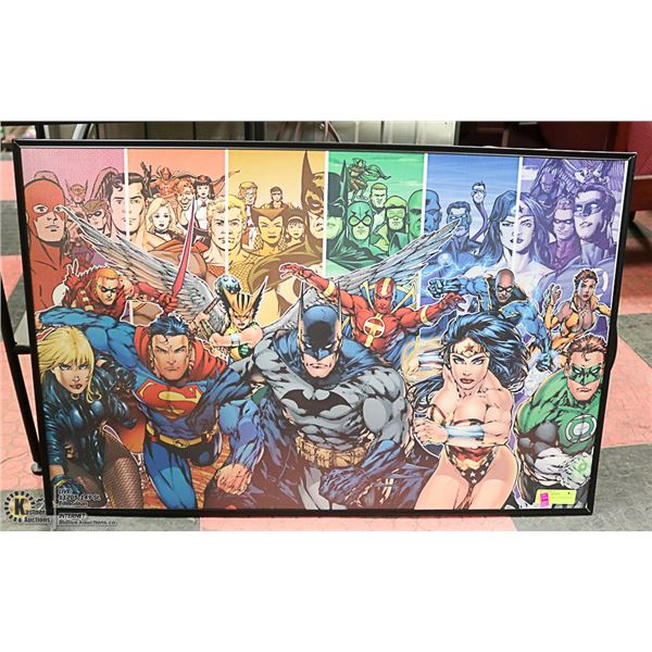 34" x 22" DC COMICS SUPERHEROES COLLECTIBLE