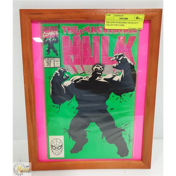 THE NEW INCREDIBLE HULK #377 COLLECTOR COMIC