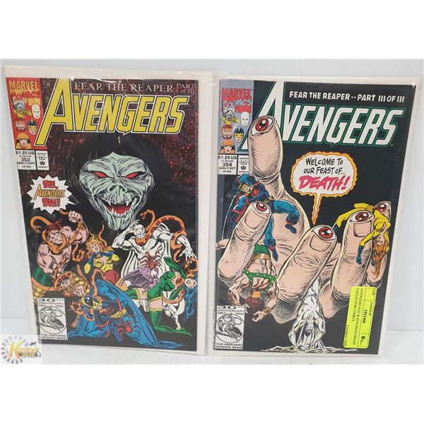 AVENGERS #352 & #354 COLLECTOR COMICS
