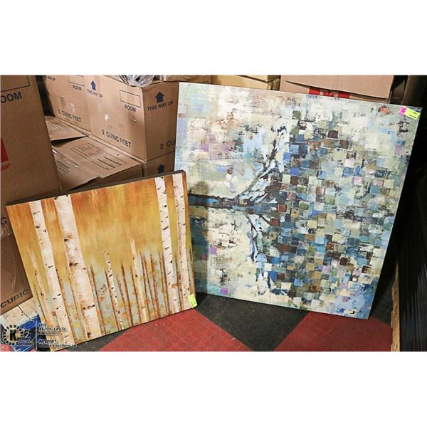 CANVAS ART TREE & ABSTRACT PICTURE SET