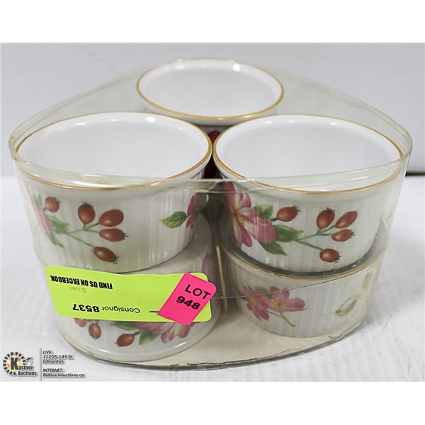 SET OF 6 FINE PORCELAIN RAMAKINS