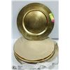 Image 1 : STACK OF GOLD TONE PLATES