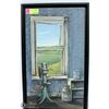 Image 1 : FRAMED BARN SCENE CANVAS PICTURE 14" X 23"