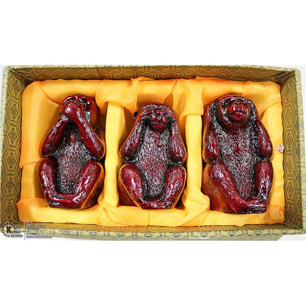 FINE QUALITY HEAR SPEAK, SEE NO EVIL MONKEY TRIO