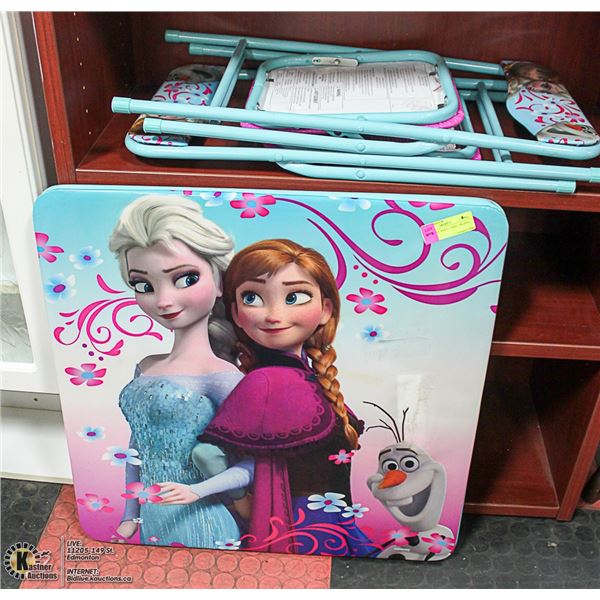 KIDS TABLE AND CHAIRS - FROZEN THEME