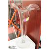 Image 1 : LARGE GLASS FLUTED VASE 17" TALL