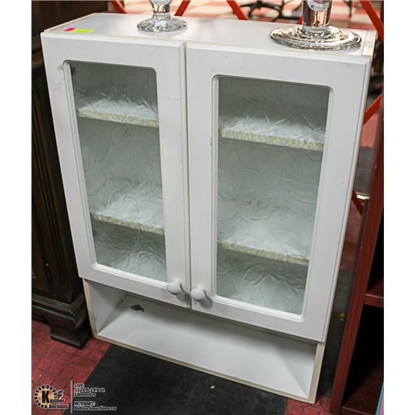 WHITE WALLMOUNT BATHROOM CABINET 24" X 9" X 33"