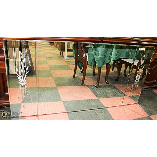 LARGE ETCHED GLASS MIRROR 5FT ACROSS