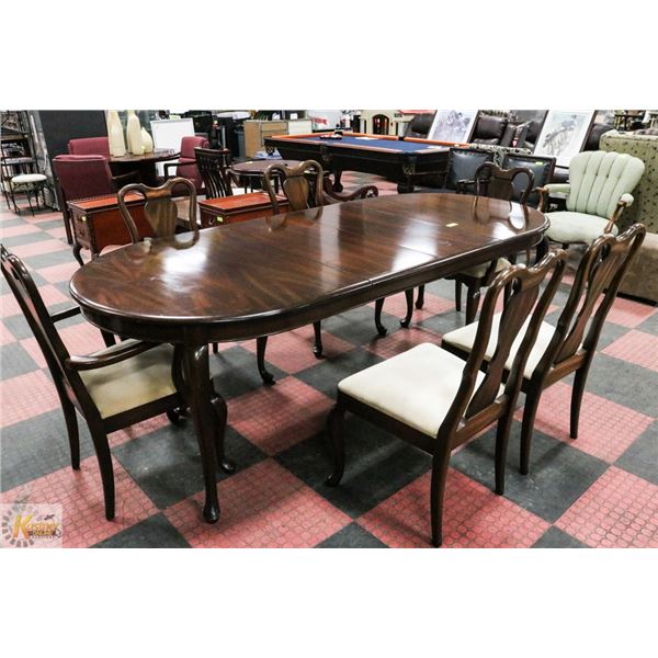 GIBBARD SOLID MOHOGANY DINING TABLE AND CHAIRS