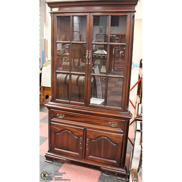 GIBBARD SOLID MOHOGANY CORNER CHINA CABINET