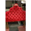 Image 1 : RED VELVET TUFTED SINGLE HEADBOARD