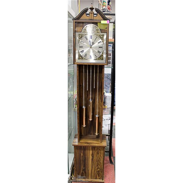 VINTAGE WESTMINSTER CHIME GRANDFATHER CLOCK