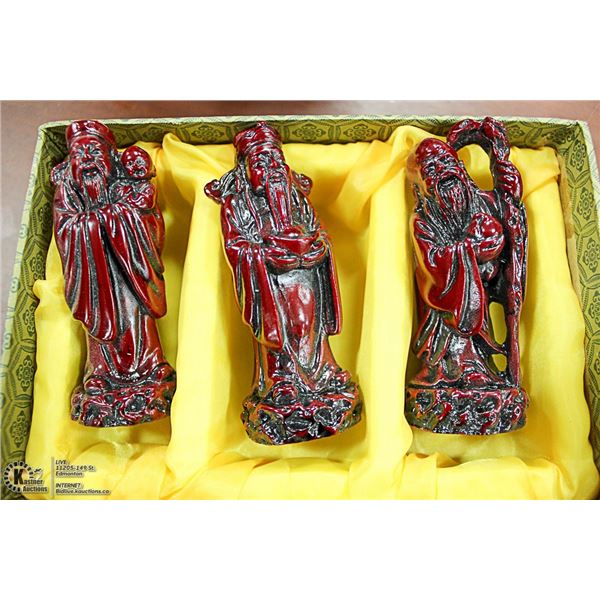 SET OF 3 ASIAN WISE MEN FIGURES