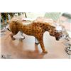 Image 1 : HAND CRAFTED LEATHER WILD CAT FIGURE 8" TALL