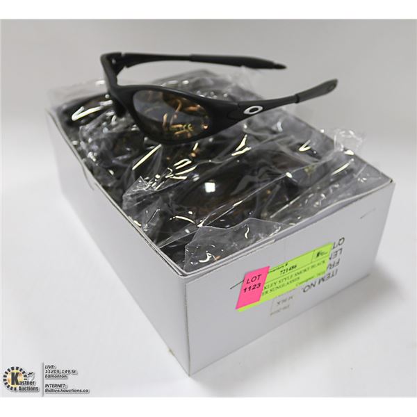 BOX OAKLEY STYLE SMOKE BLACK DESIGNER SUNGLASSES
